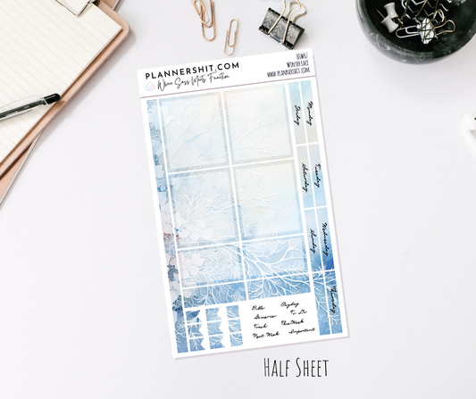 Half Sheet Weekly Mini Kit  - Winter Lace