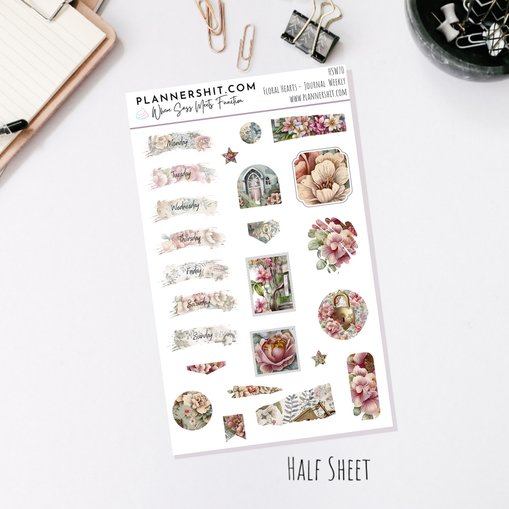 Floral Hearts (Journaling)