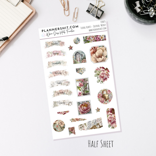 Floral Hearts (Journaling)