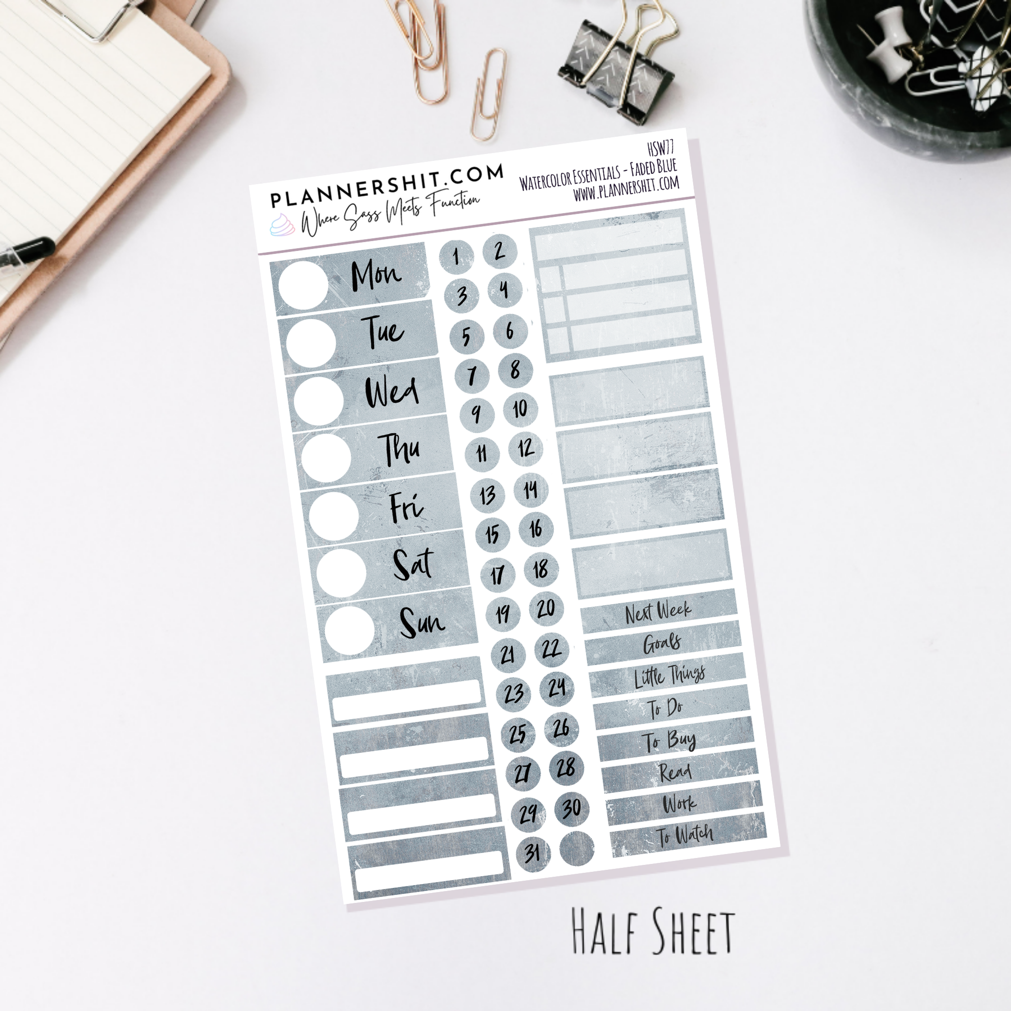 Faded Blue (Watercolor Essentials)