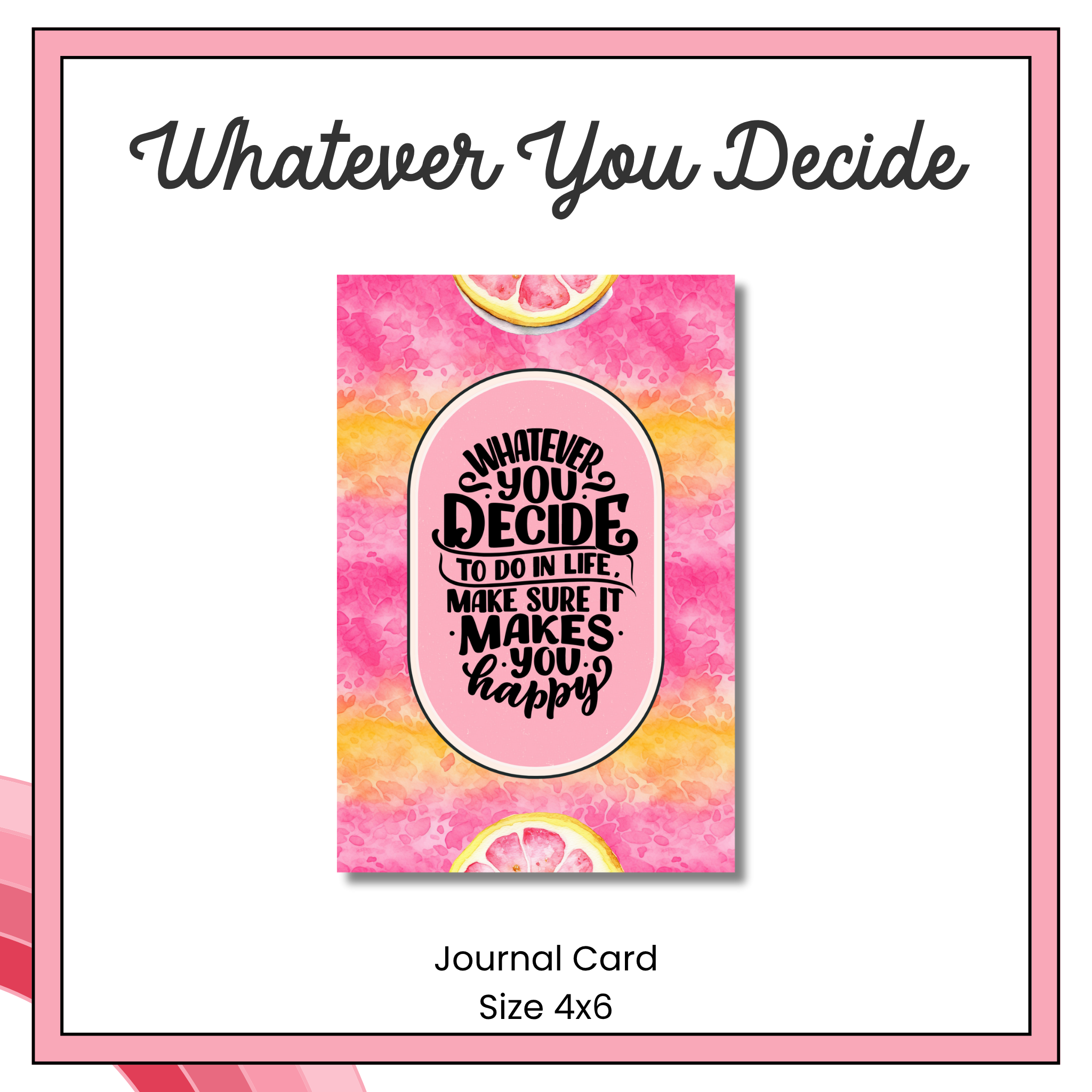 Journal Cards - Pink Lemonade