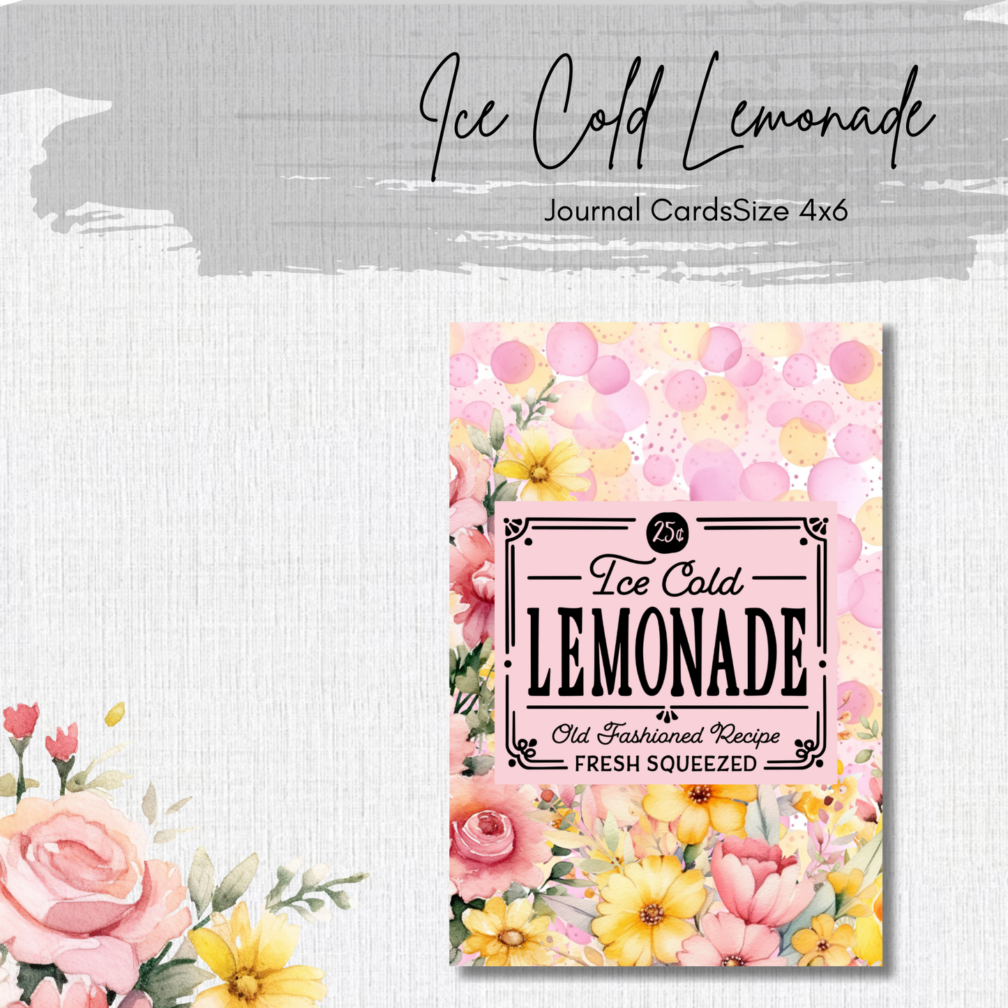 Journal Cards - Pink Lemonade