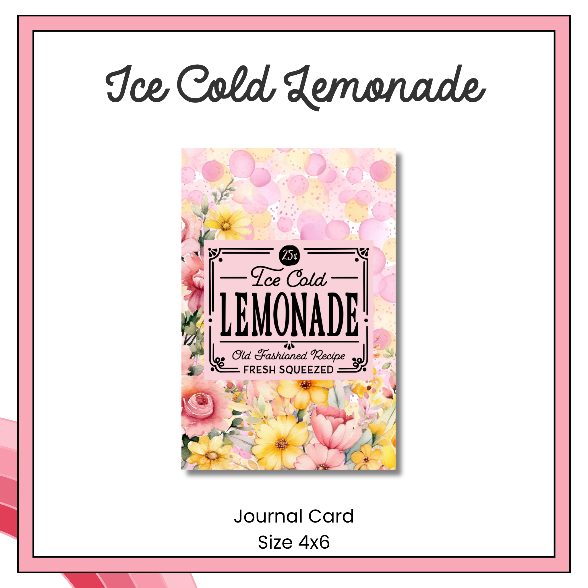 Journal Cards - Pink Lemonade