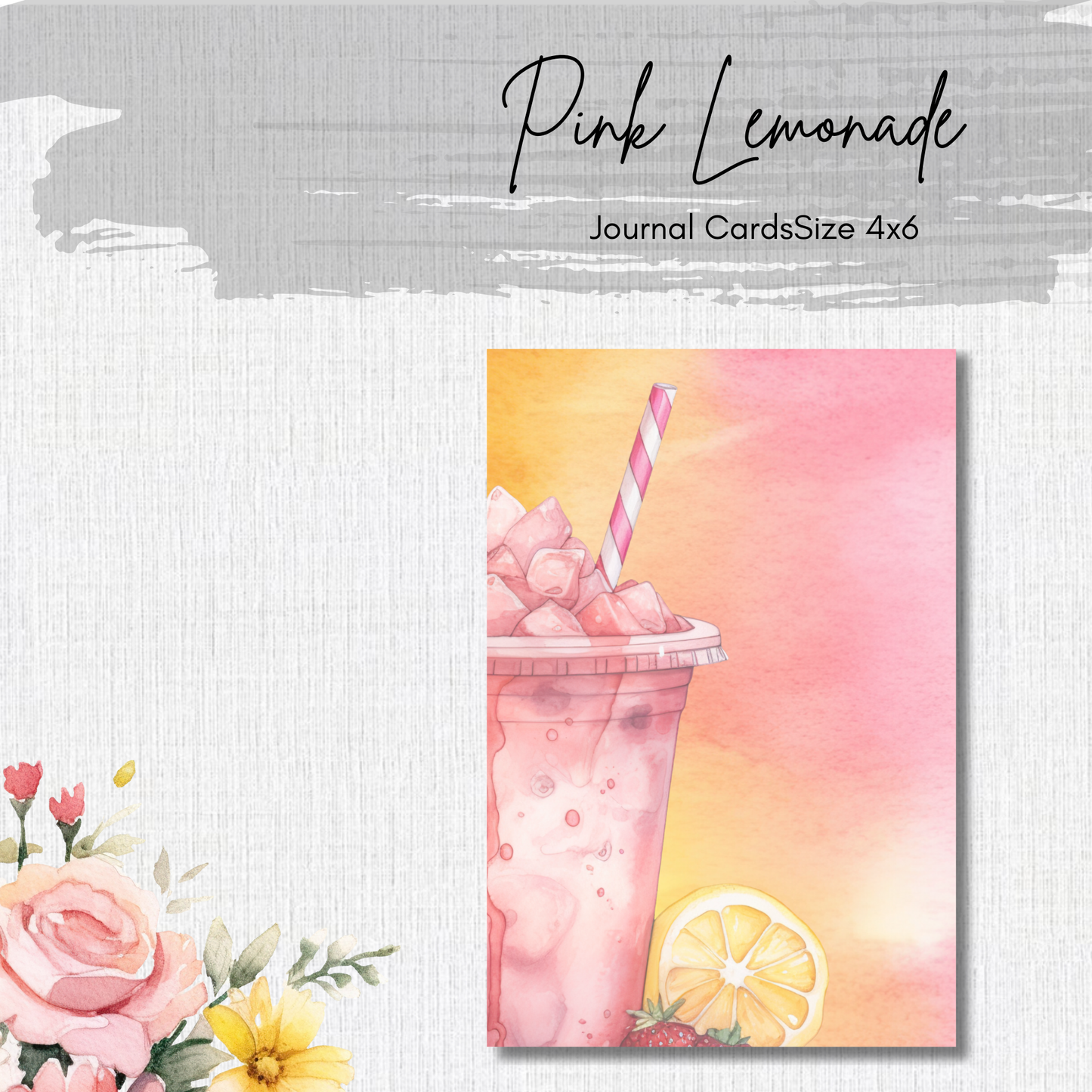 Journal Cards - Pink Lemonade