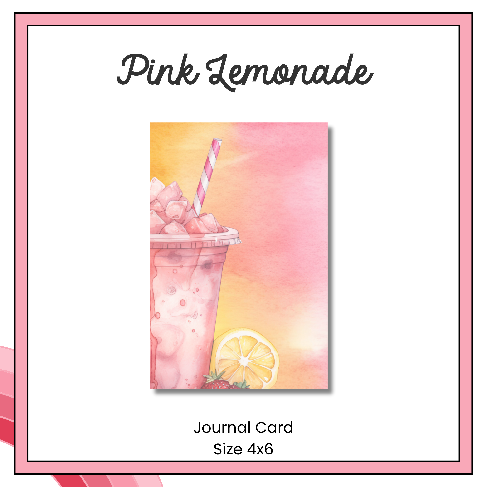Journal Cards - Pink Lemonade