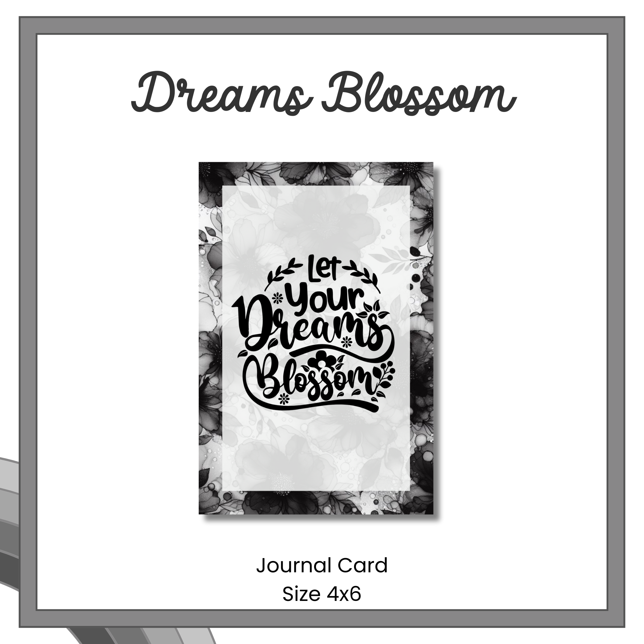 Journal Cards - Monochrome Beauty Collection