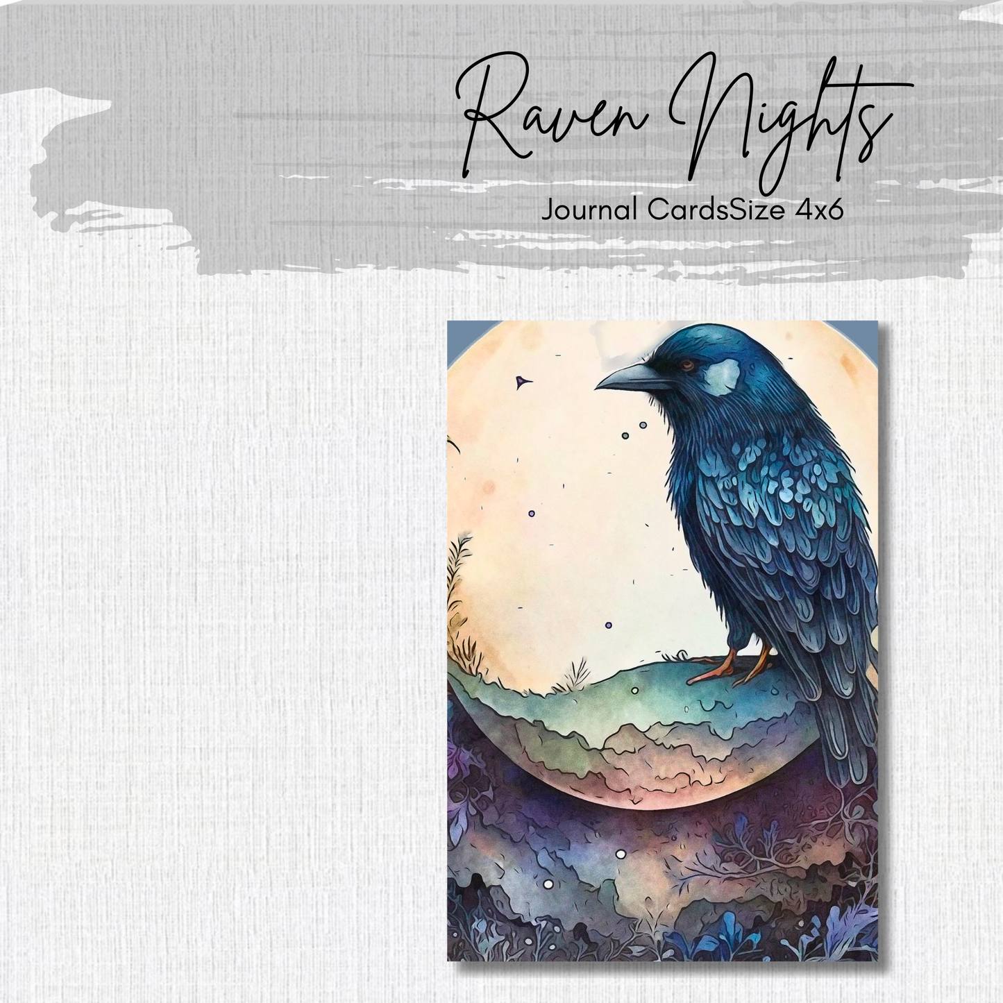 Journal Cards - Raven Nights