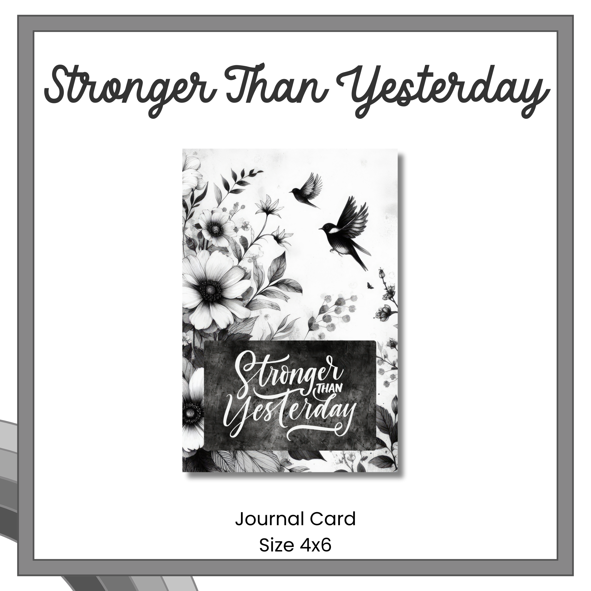 Journal Cards - Monochrome Beauty Collection