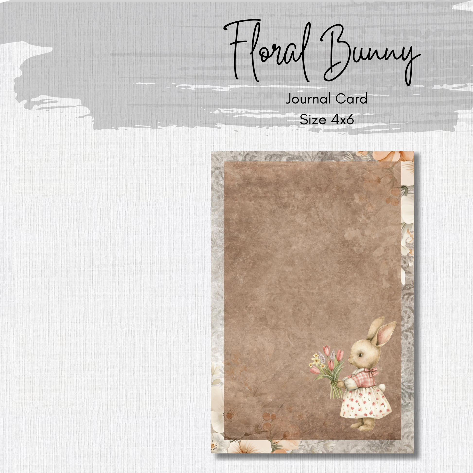 Journal Cards - Bunny Blooms