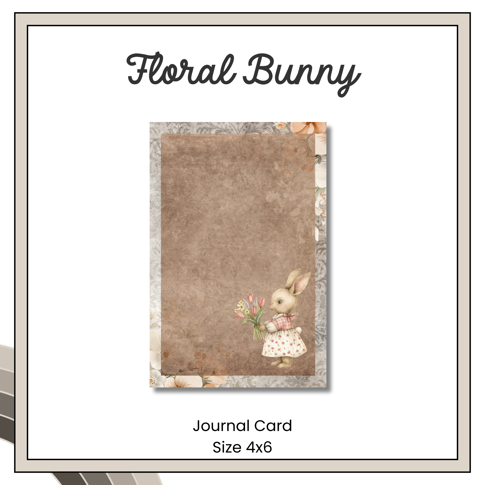 Journal Cards - Bunny Blooms