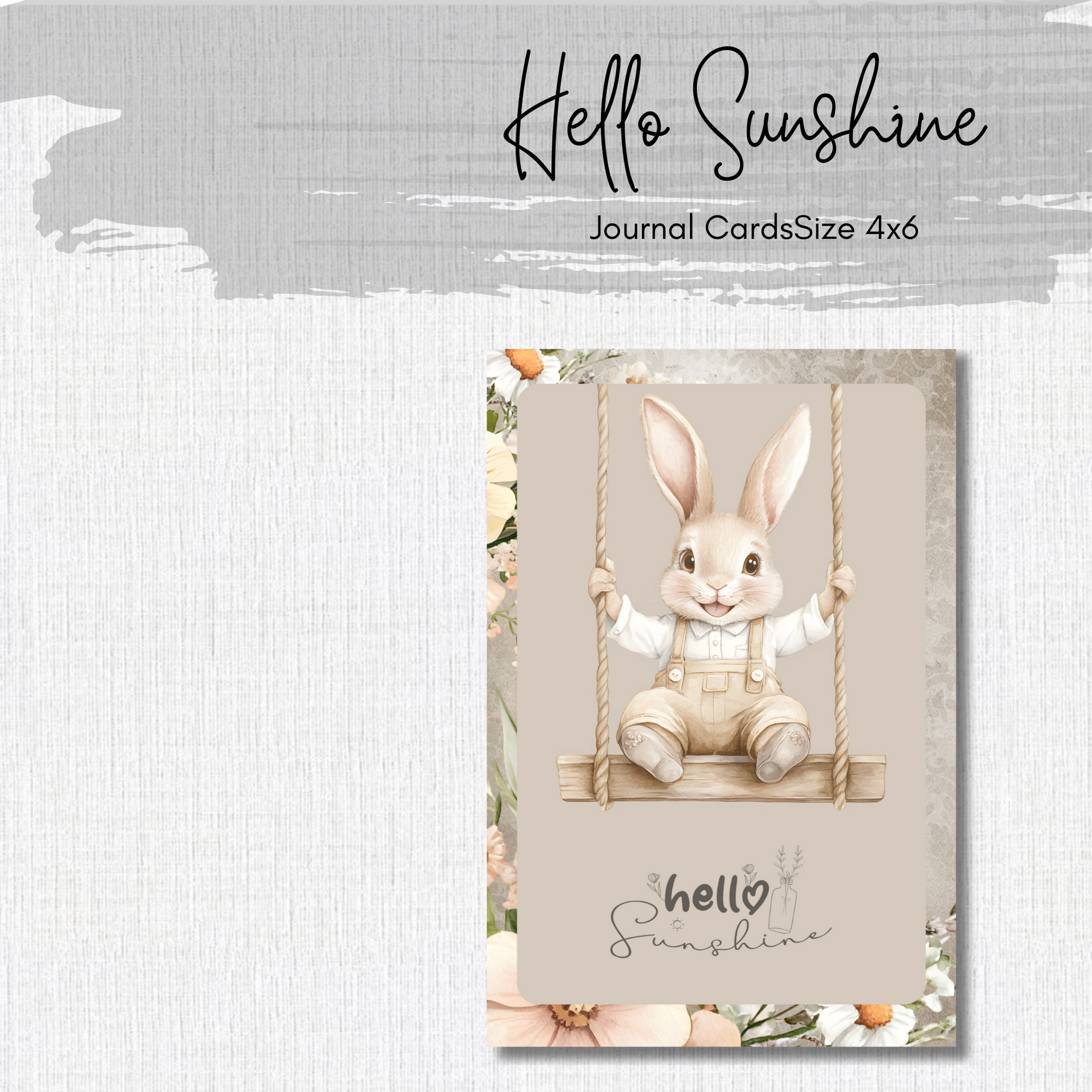 Journal Cards - Bunny Blooms