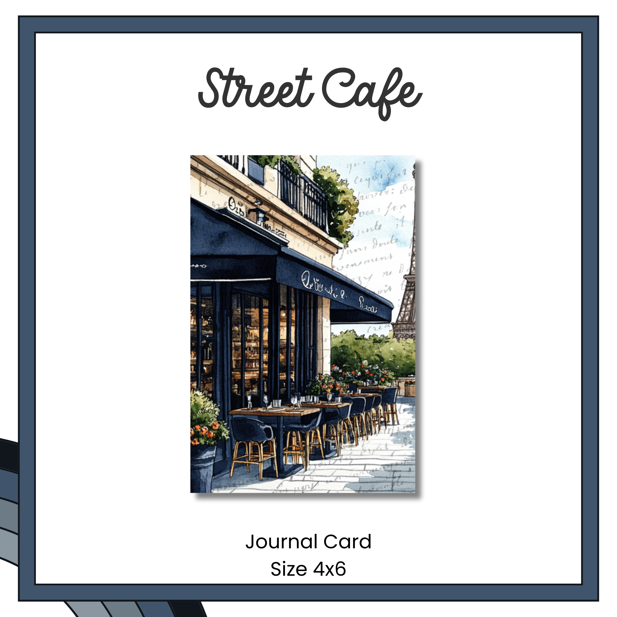 Journal Cards - Cafe Bleu