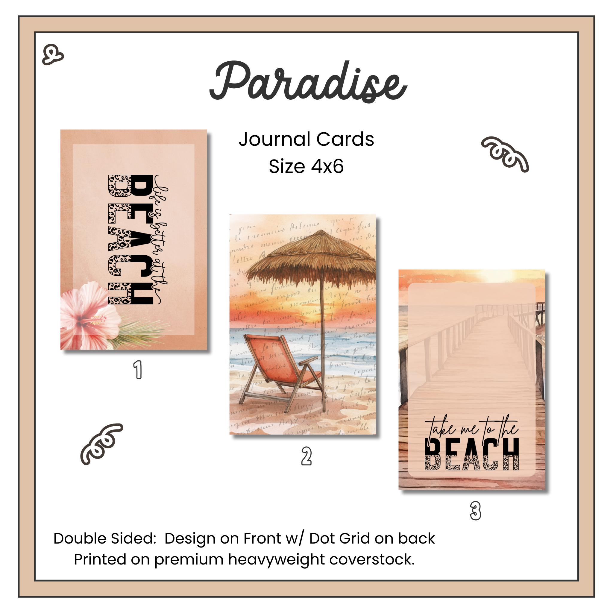 Journal Cards - Paradise