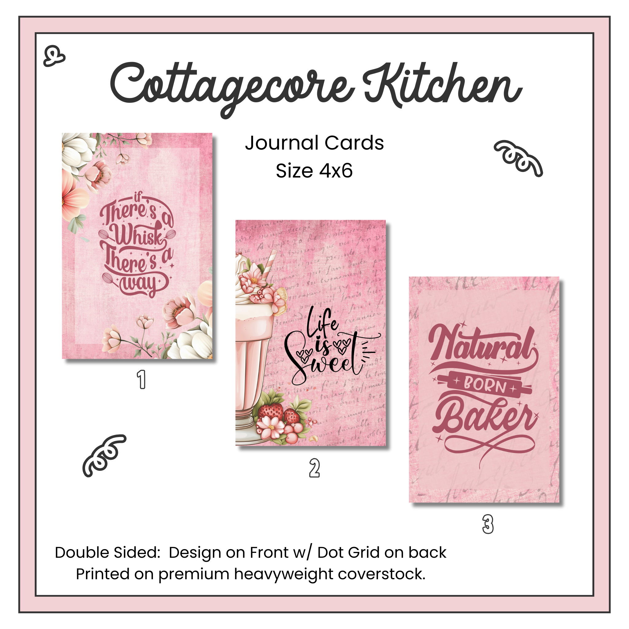 Journal Cards - Cottagecore Kitchen