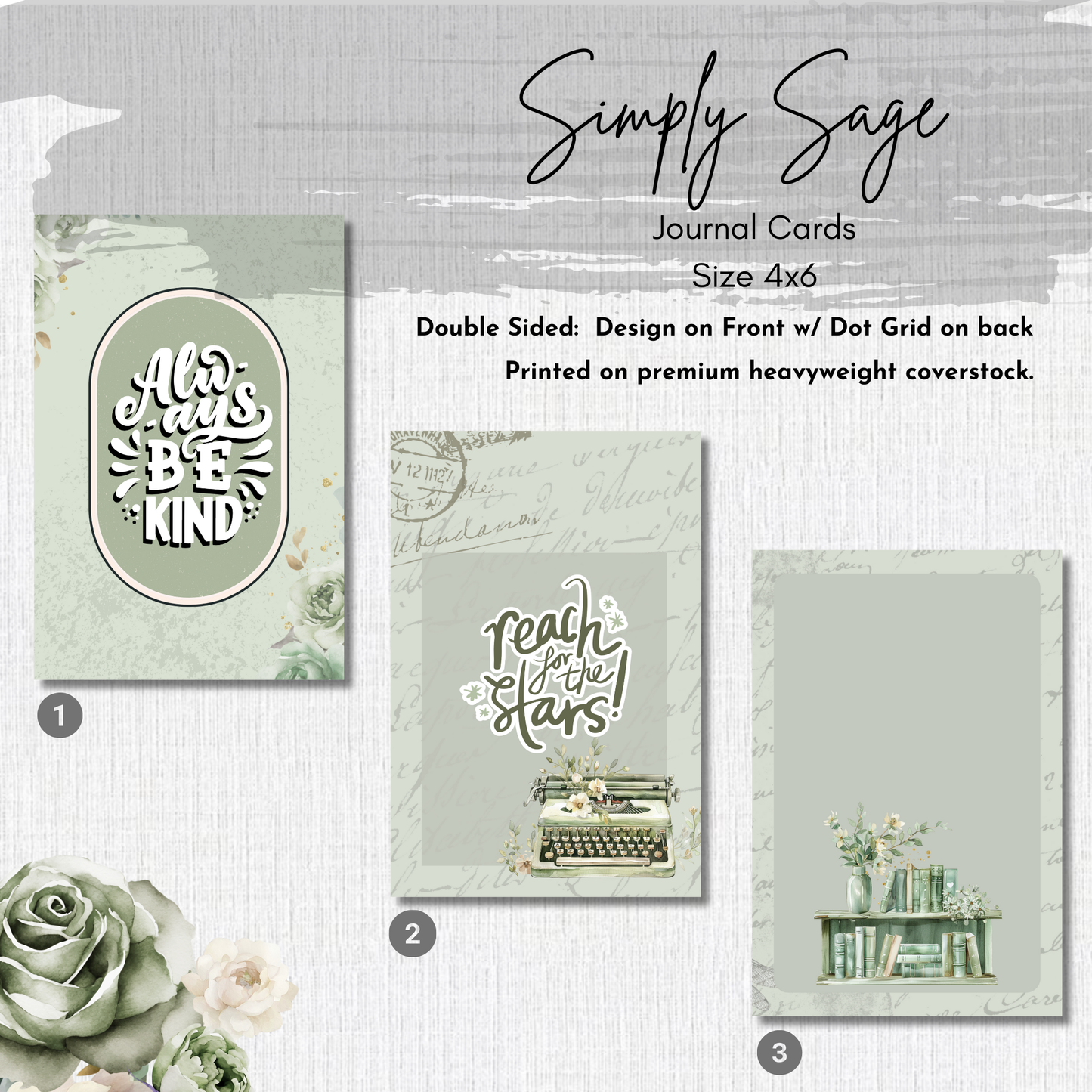 Journal Cards - Simply Sage