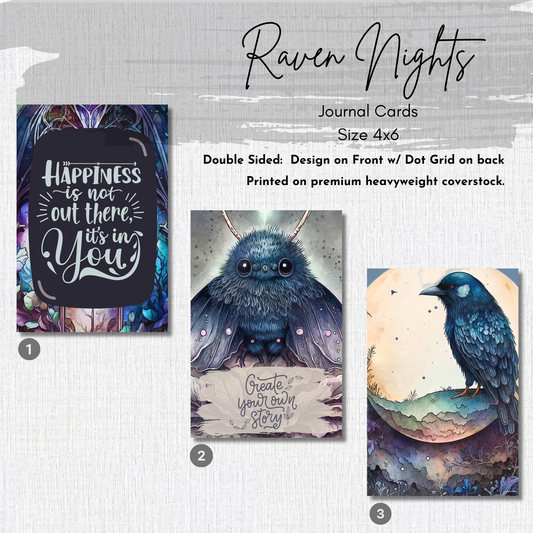 Journal Cards - Raven Nights