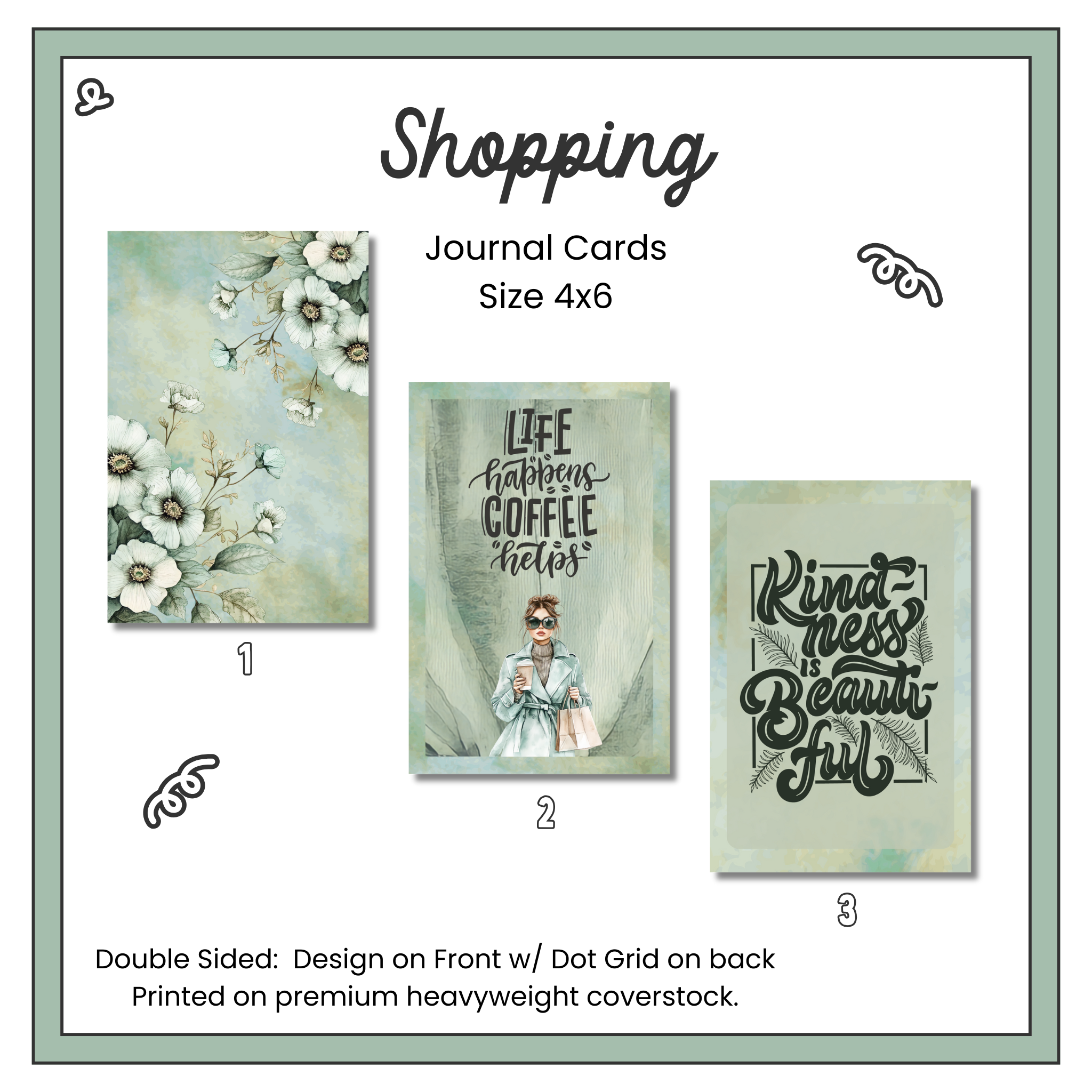 Journal Cards - Shopping