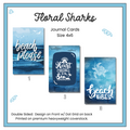 Journal Cards - Floral Sharks