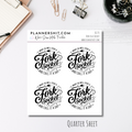Quarter Sheet Planner Stickers - Fork In a Socket