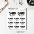 Quarter Sheet Planner Stickers - Fearless