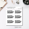 Quarter Sheet Planner Stickers - Anxiety