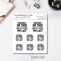 Quarter Sheet Planner Stickers - None of This