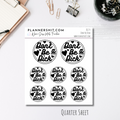 Quarter Sheet Planner Stickers - Don't Be Dick