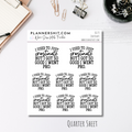 Quarter Sheet Planner Stickers - Procrastinate