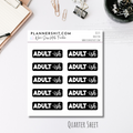 Quarter Sheet Planner Stickers - Adult-ish