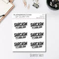 Quarter Sheet Planner Stickers - Sarcasm Hug