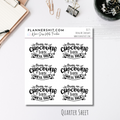 Quarter Sheet Planner Stickers - Bring Me Chocolate