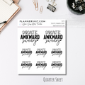 Quarter Sheet Planner Stickers - Sarcastic, Awkward, Sweary