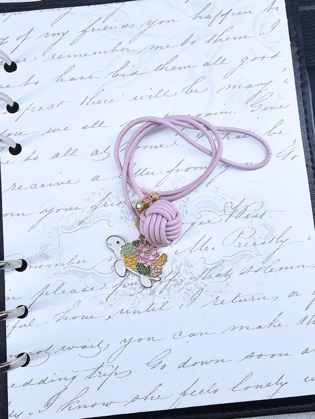 Bookmark  - Floral Turtle