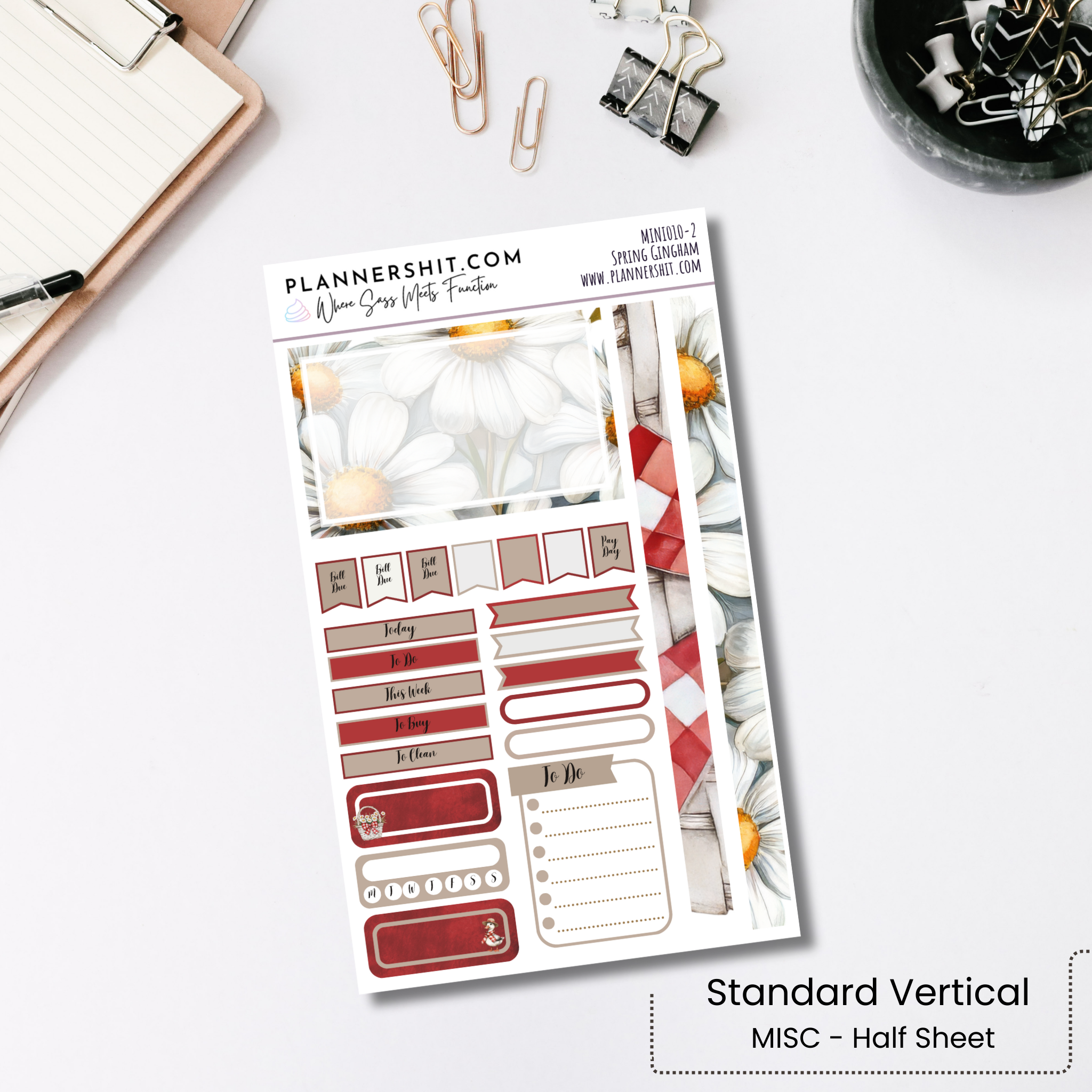 Weekly Mini Kit - Spring Gingham