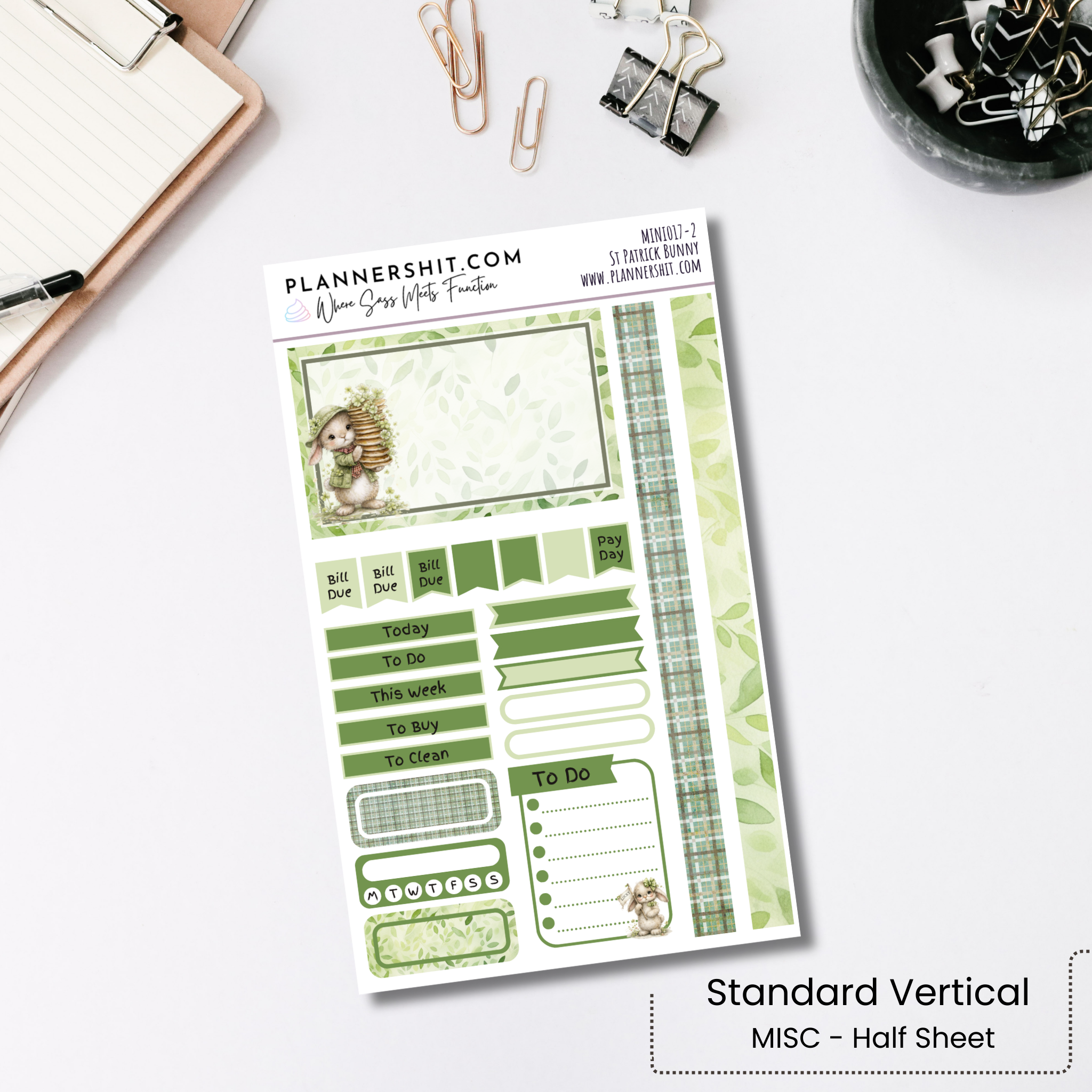 Weekly Mini Kit - St Patrick's Bunny