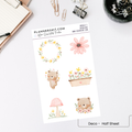 Weekly Mini Kit Planner Stickers - Spring Bear