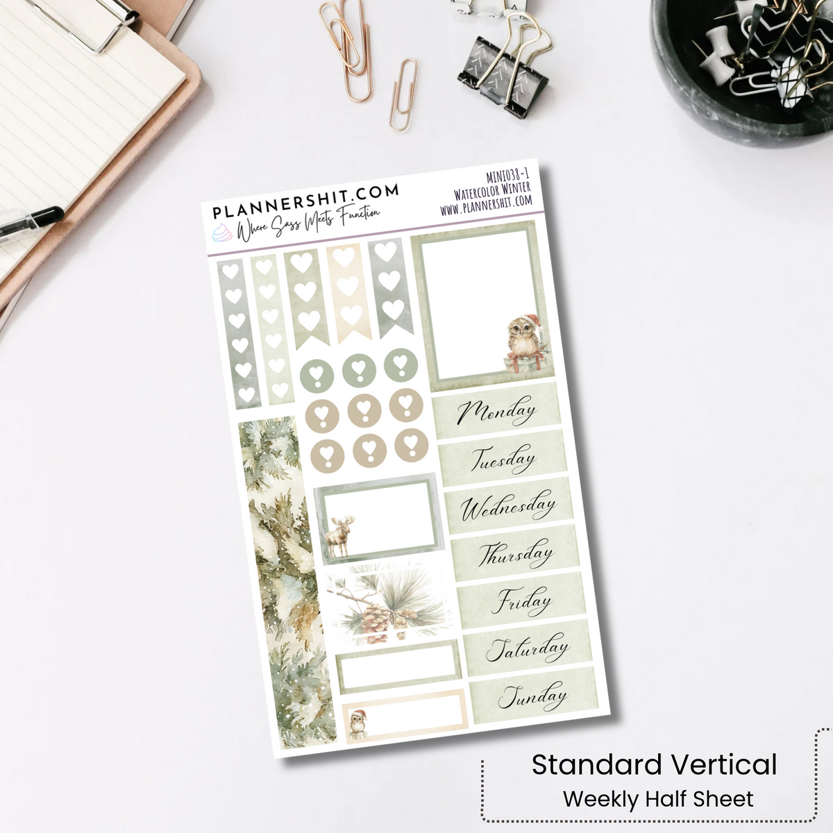 Weekly Mini Kit - Watercolor Winter