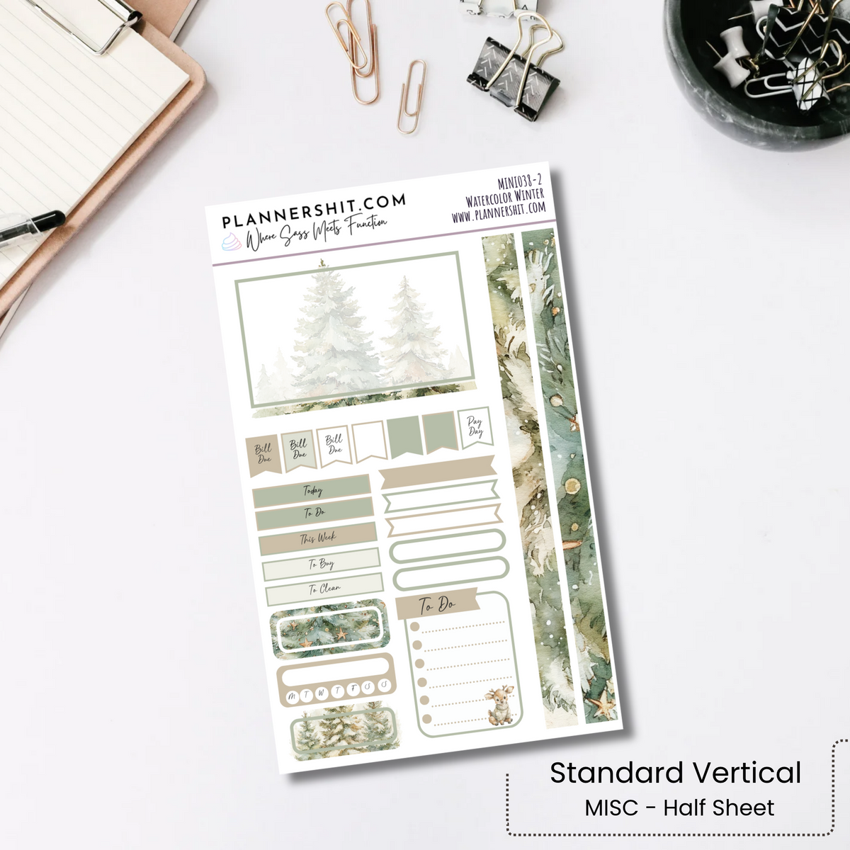 Weekly Mini Kit - Watercolor Winter