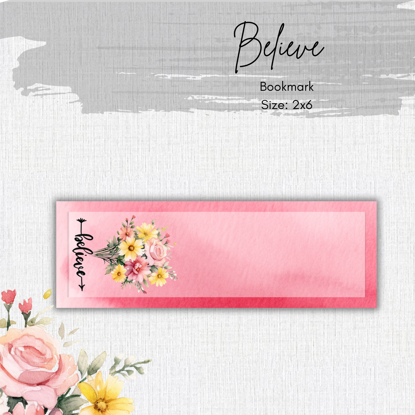 Paper Bookmark - Pink Lemonade