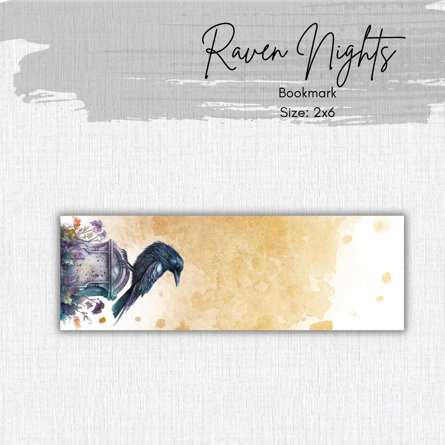 Paper Bookmark - Raven Nights