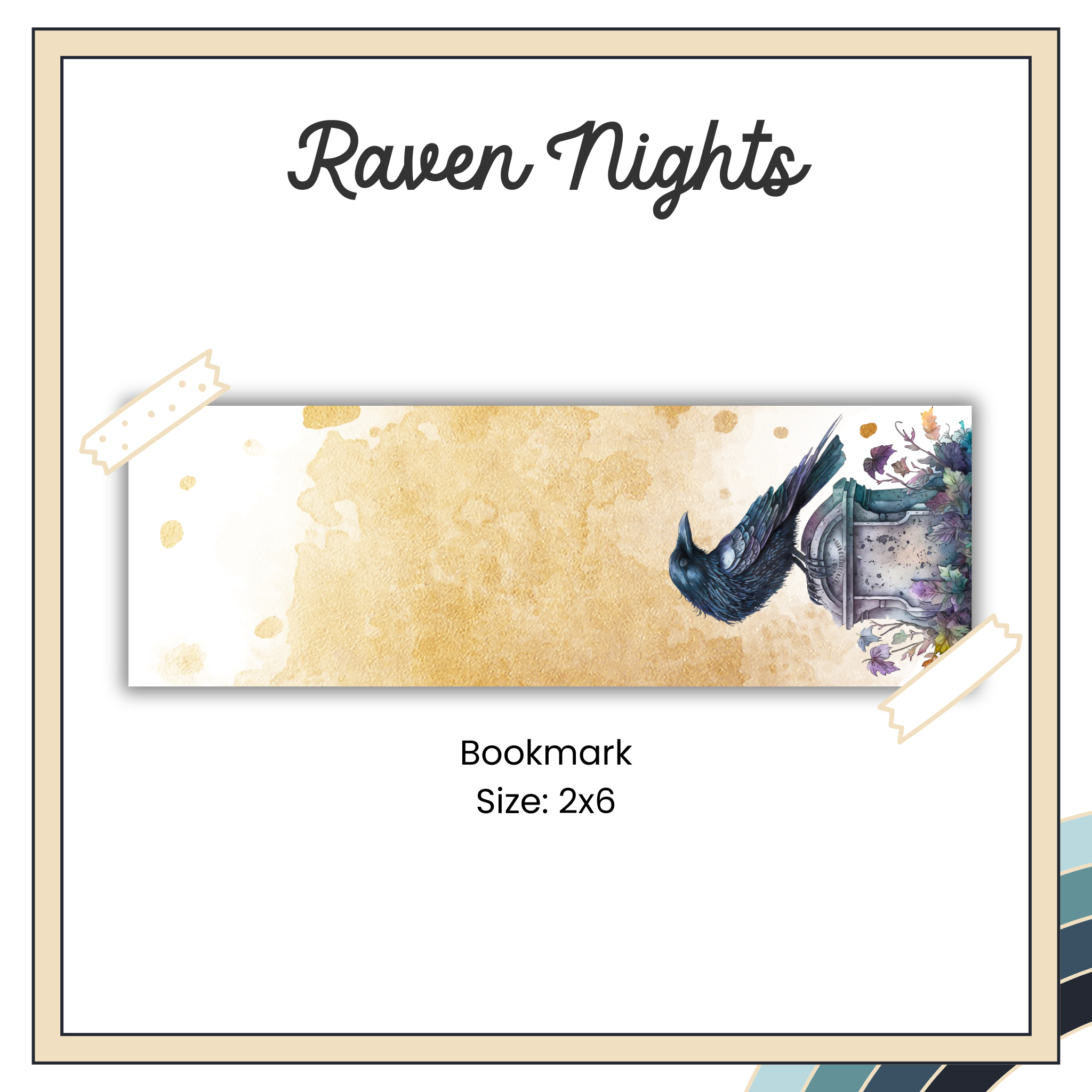 Paper Bookmark - Raven Nights