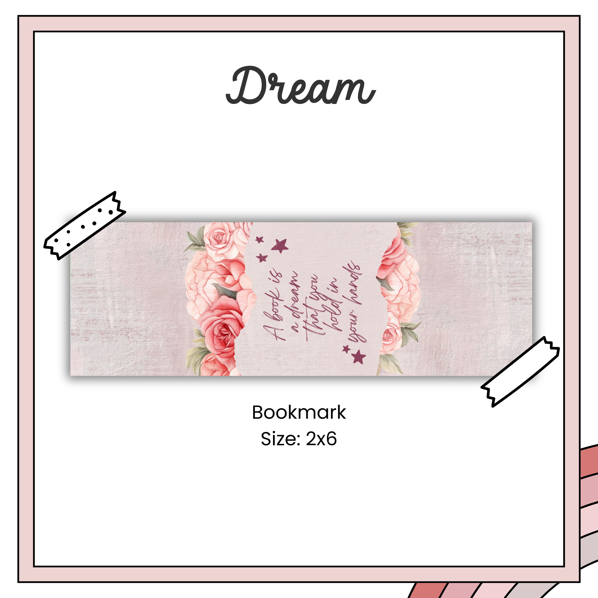 Paper Bookmark - Love