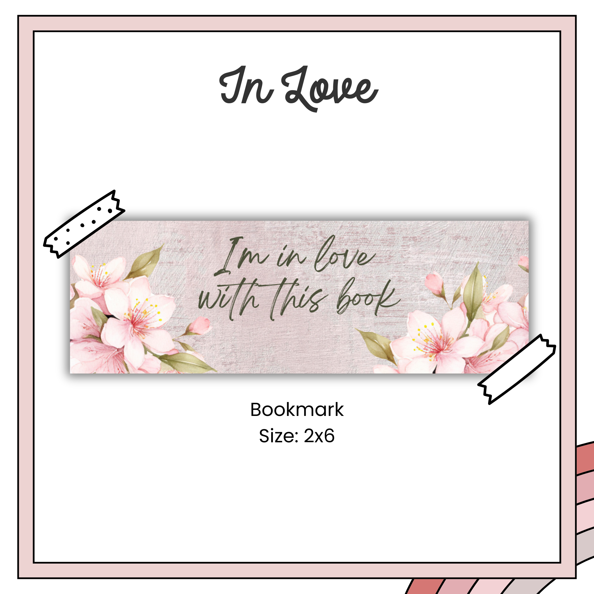 Paper Bookmark - Love