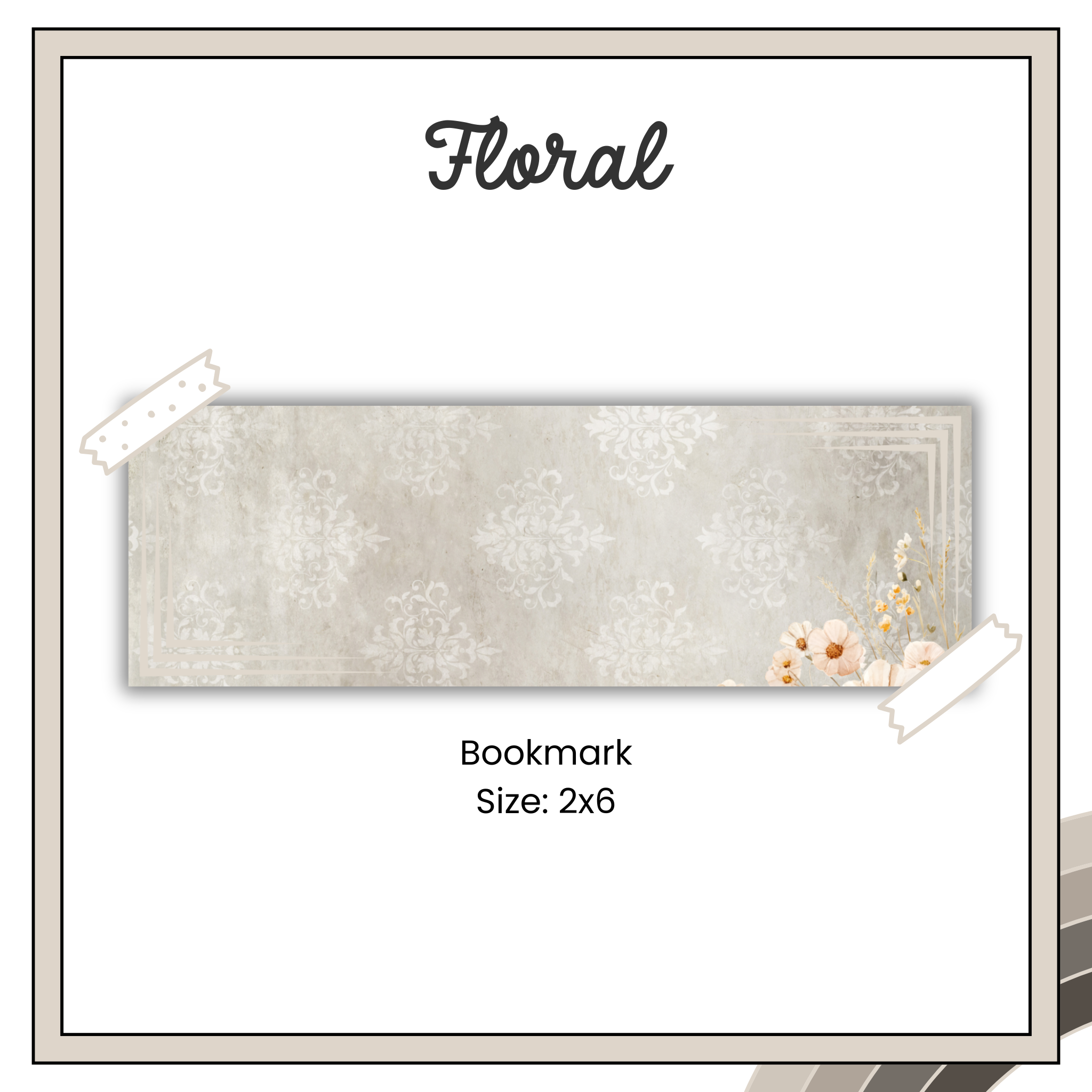 Paper Bookmark - Bunny Blooms