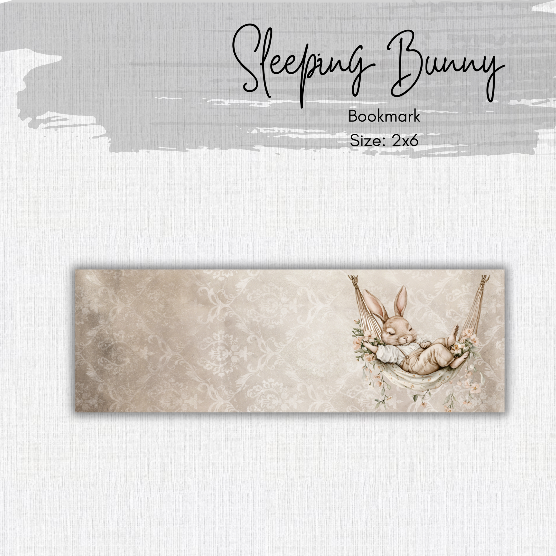 Paper Bookmark - Bunny Blooms