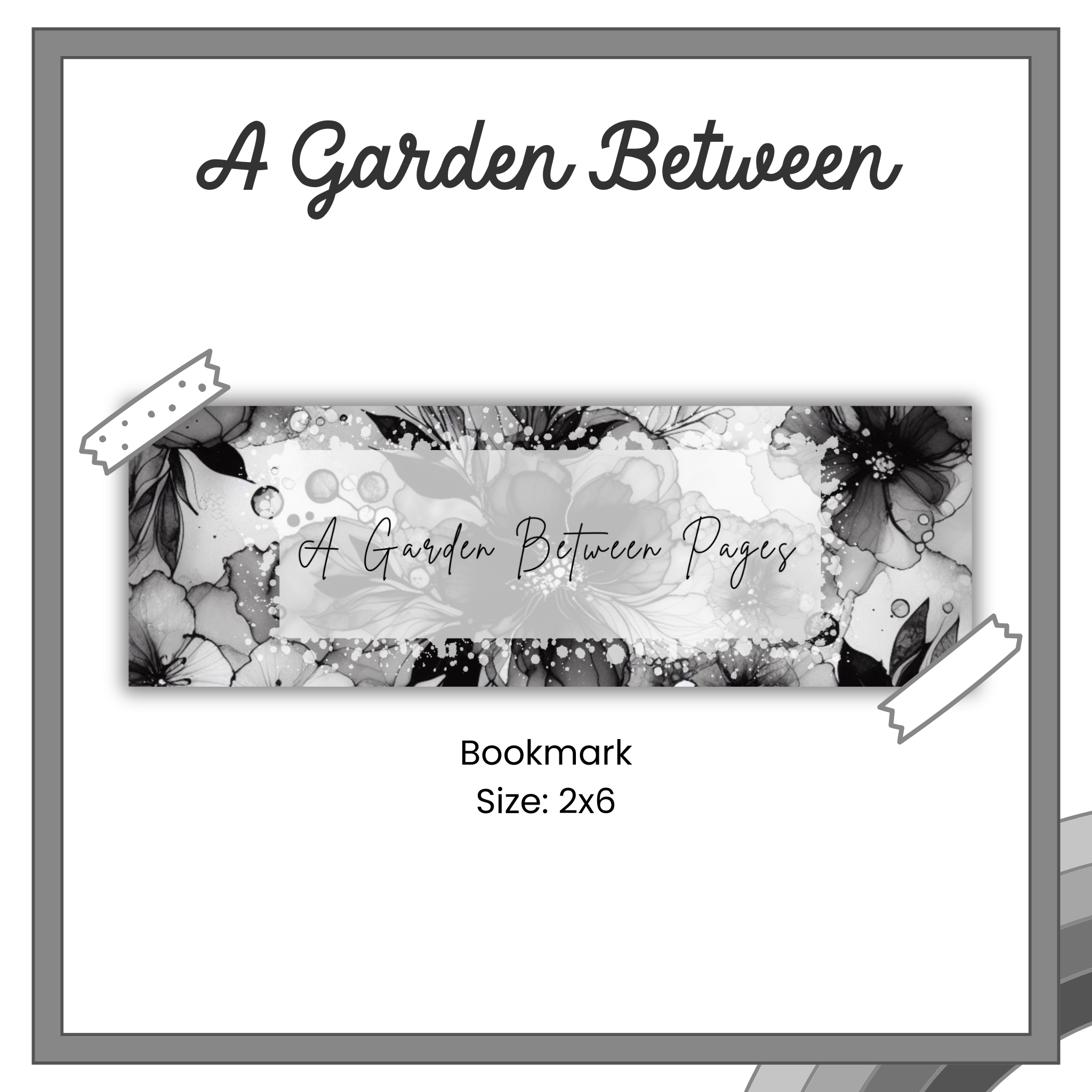 Paper Bookmark - Monochrome Beauty Collection