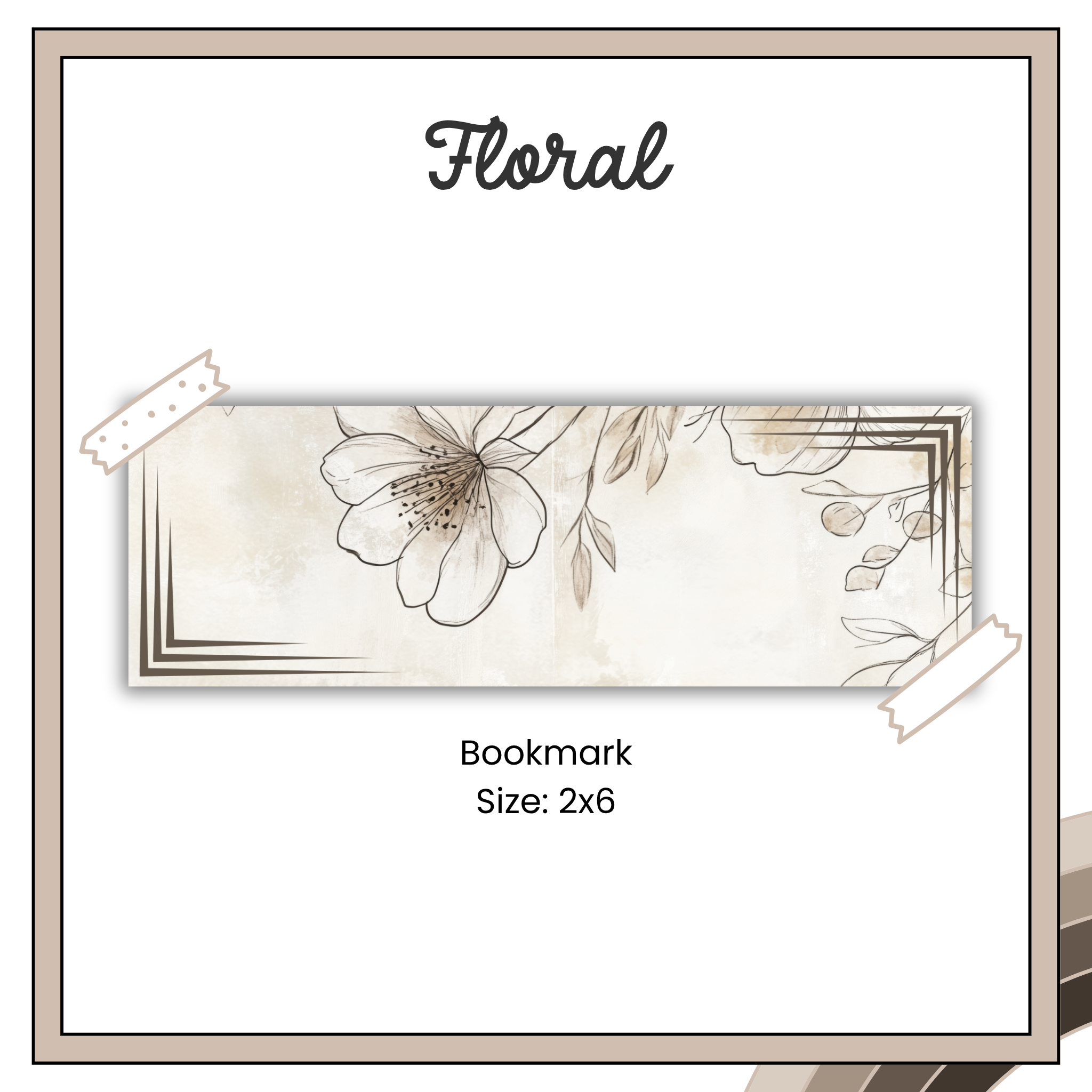 Paper Bookmark - Summer Boho