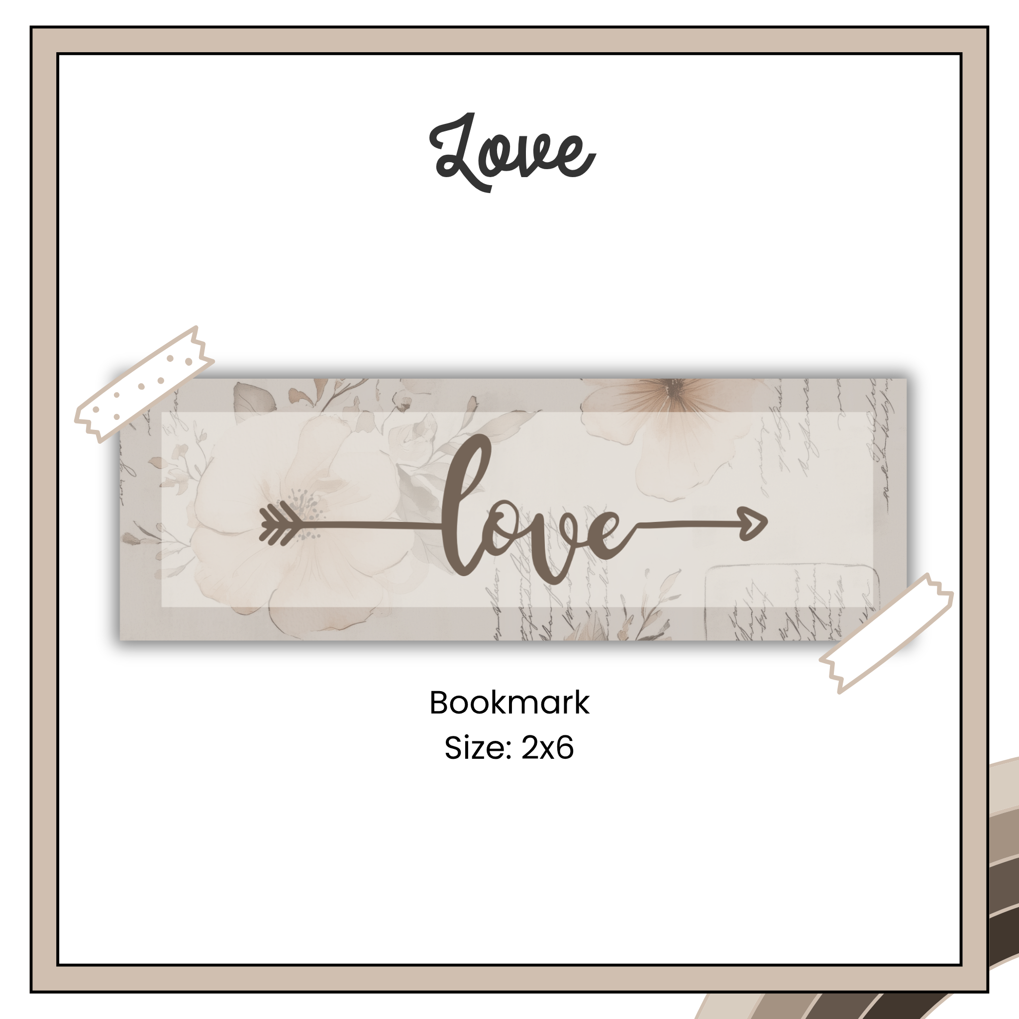 Paper Bookmark - Summer Boho