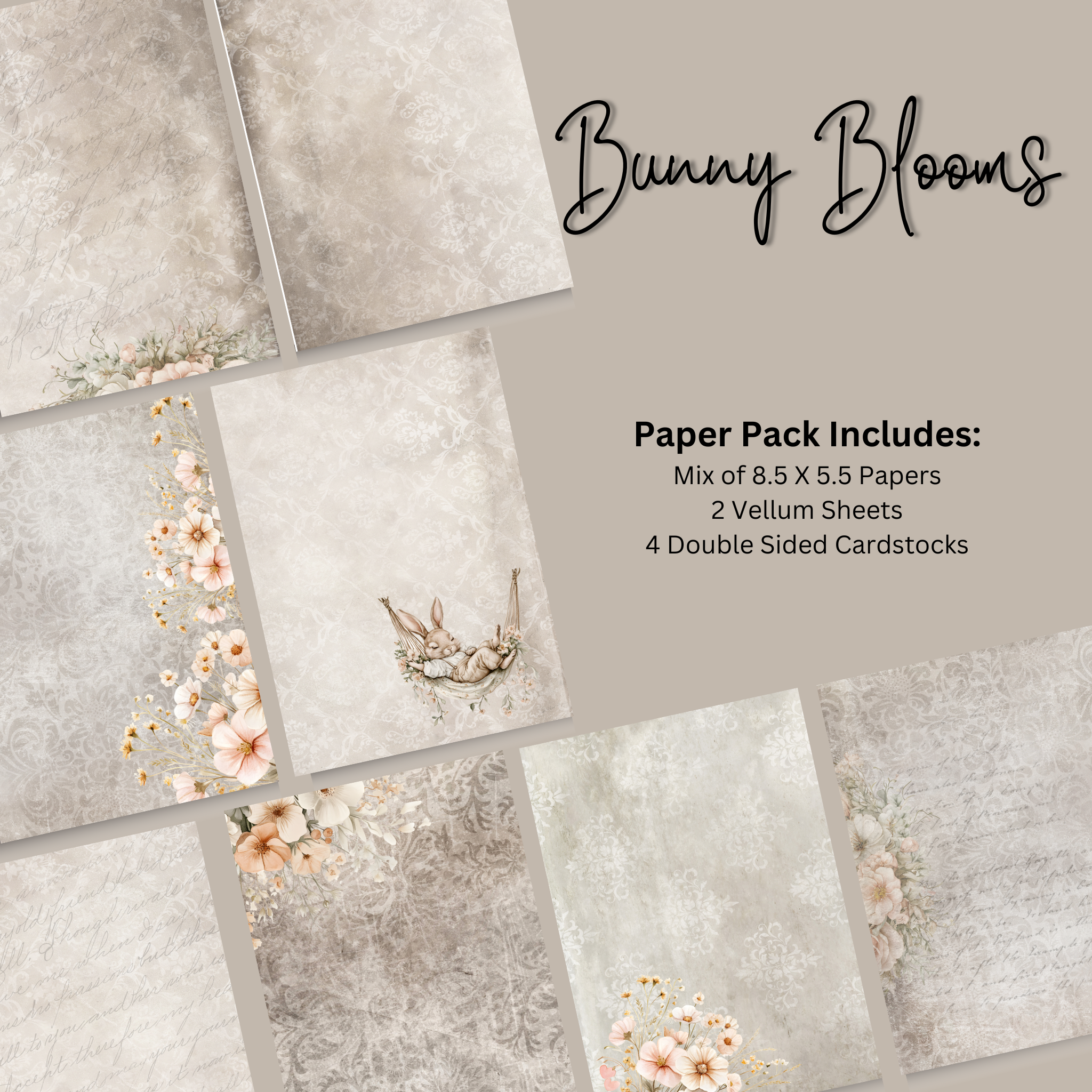 Paper Pack - Bunny Blooms