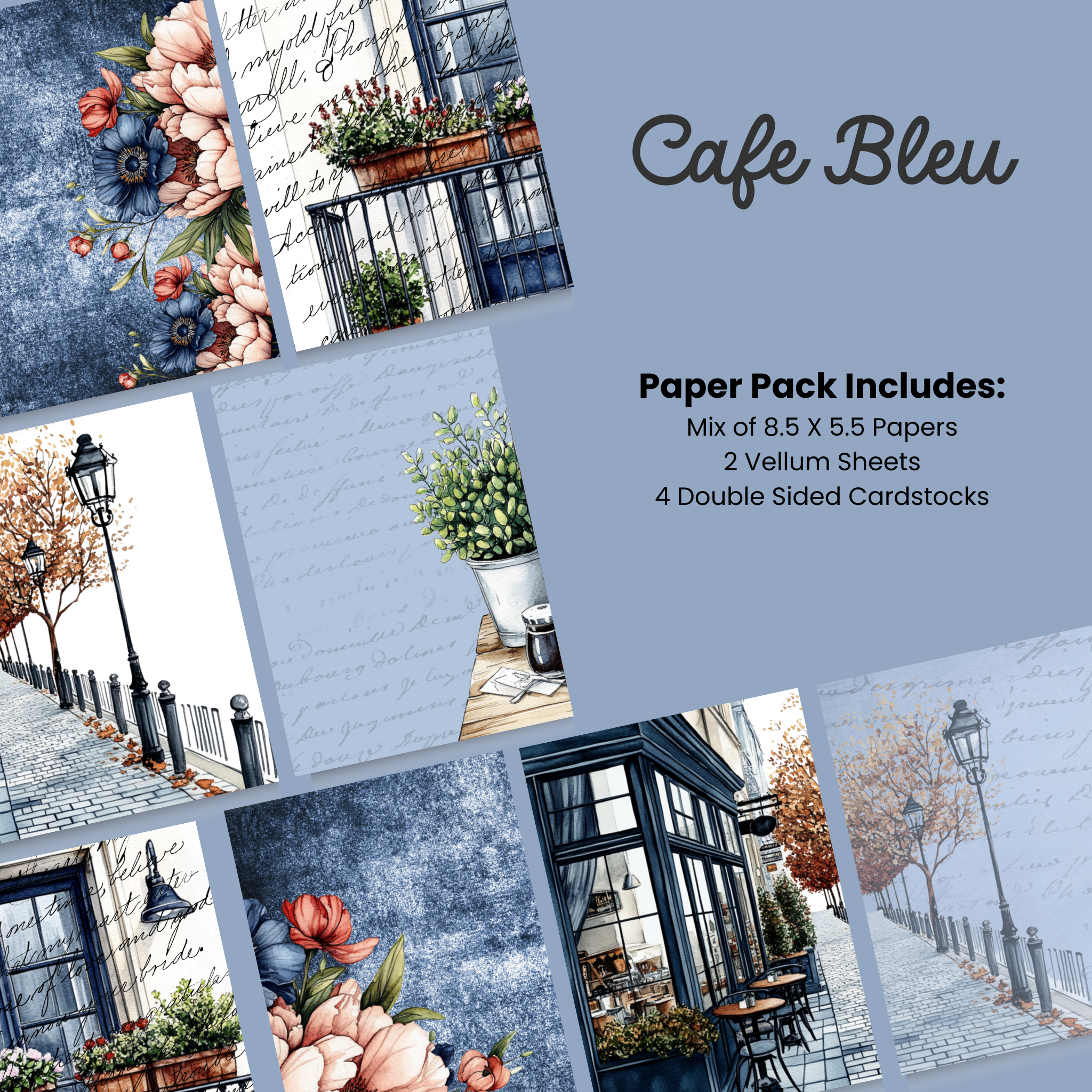 Paper Pack - Cafe Bleu